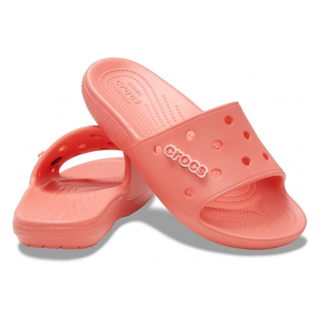 Papuci Classic Crocs Slide Iconic Crocs Comfort Roz - Fresco - 3 | YEO
