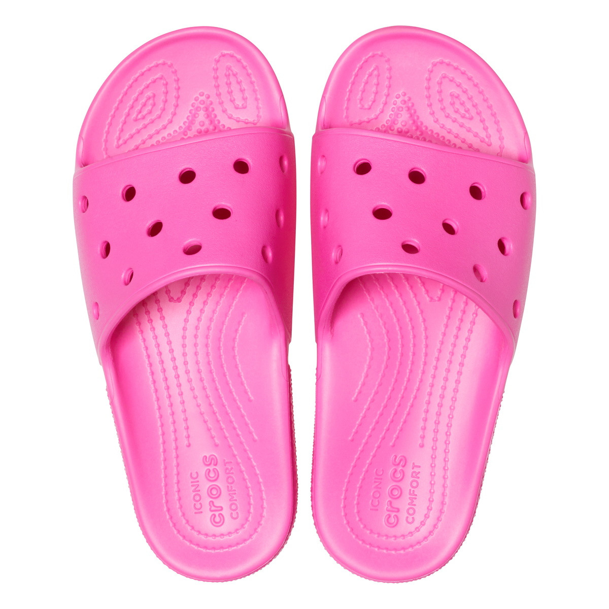 Papuci Classic Crocs Slide Iconic Crocs Comfort Roz - Electric Pink - 4 | YEO
