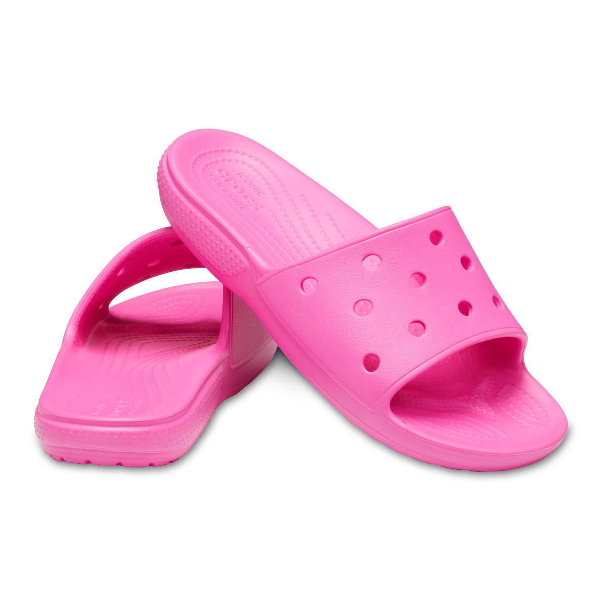 Papuci Classic Crocs Slide Iconic Crocs Comfort Roz - Electric Pink - 3 | YEO