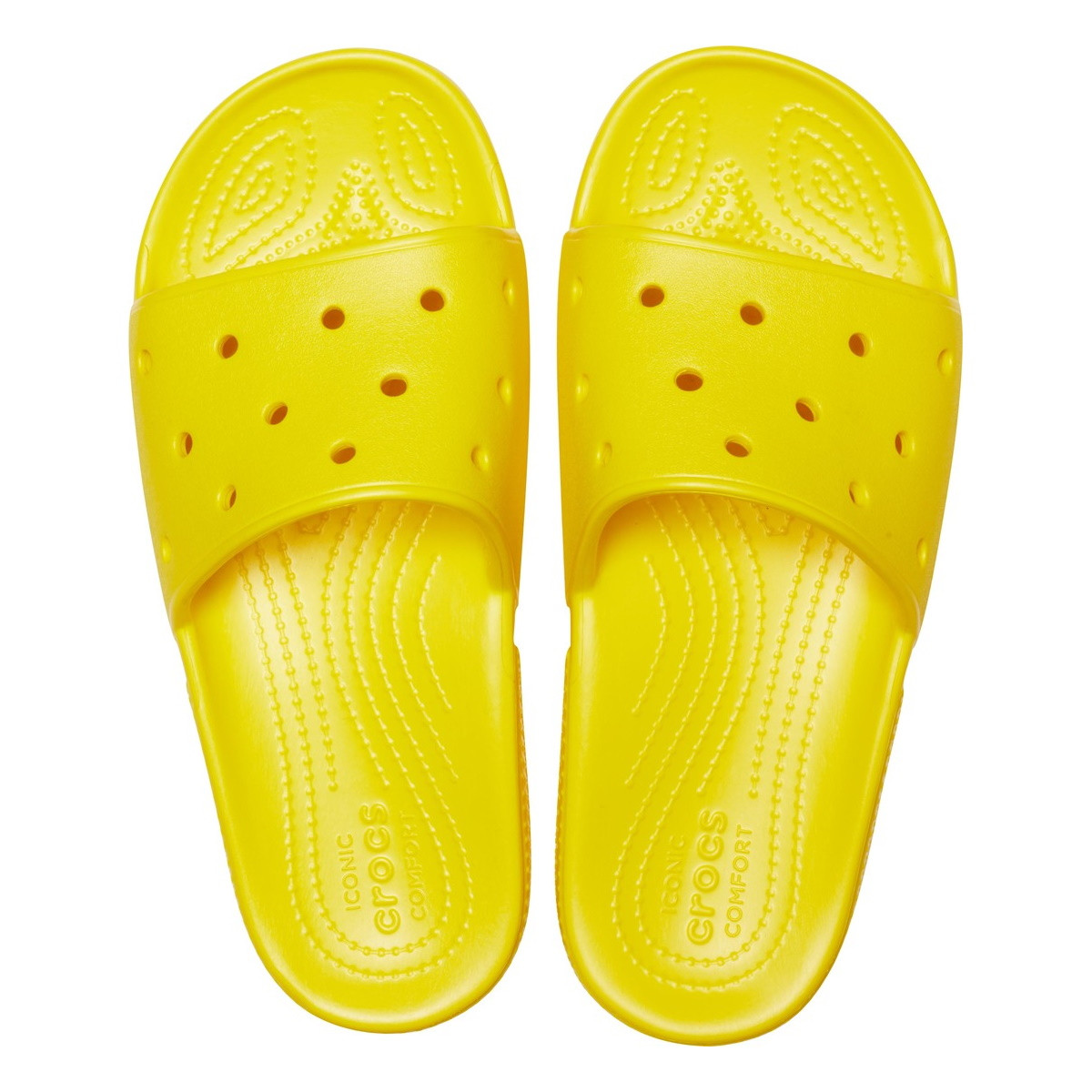 Papuci Classic Crocs Slide Iconic Crocs Comfort Galben - Lemon - 4 | YEO