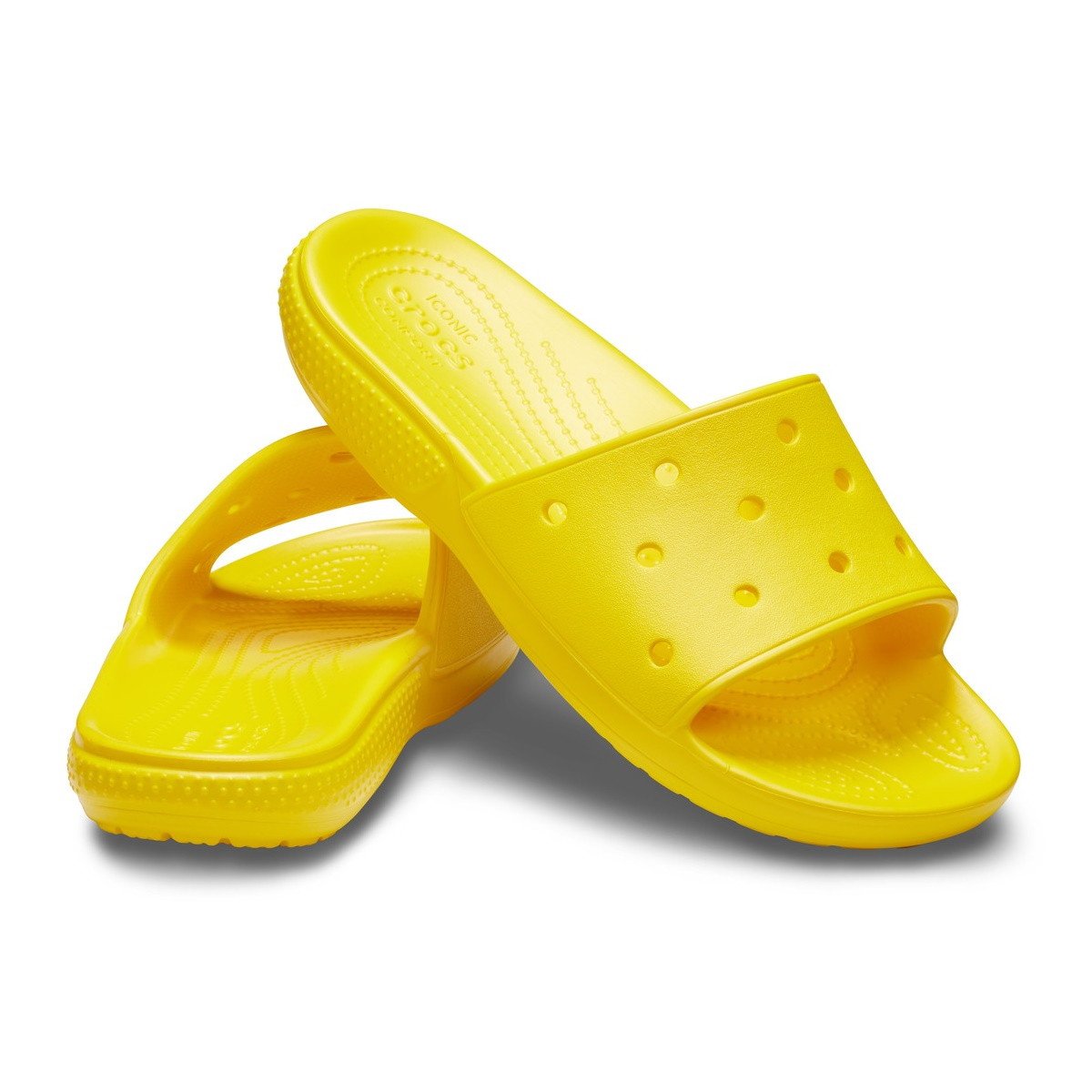 Papuci Classic Crocs Slide Iconic Crocs Comfort Galben - Lemon - 3 | YEO