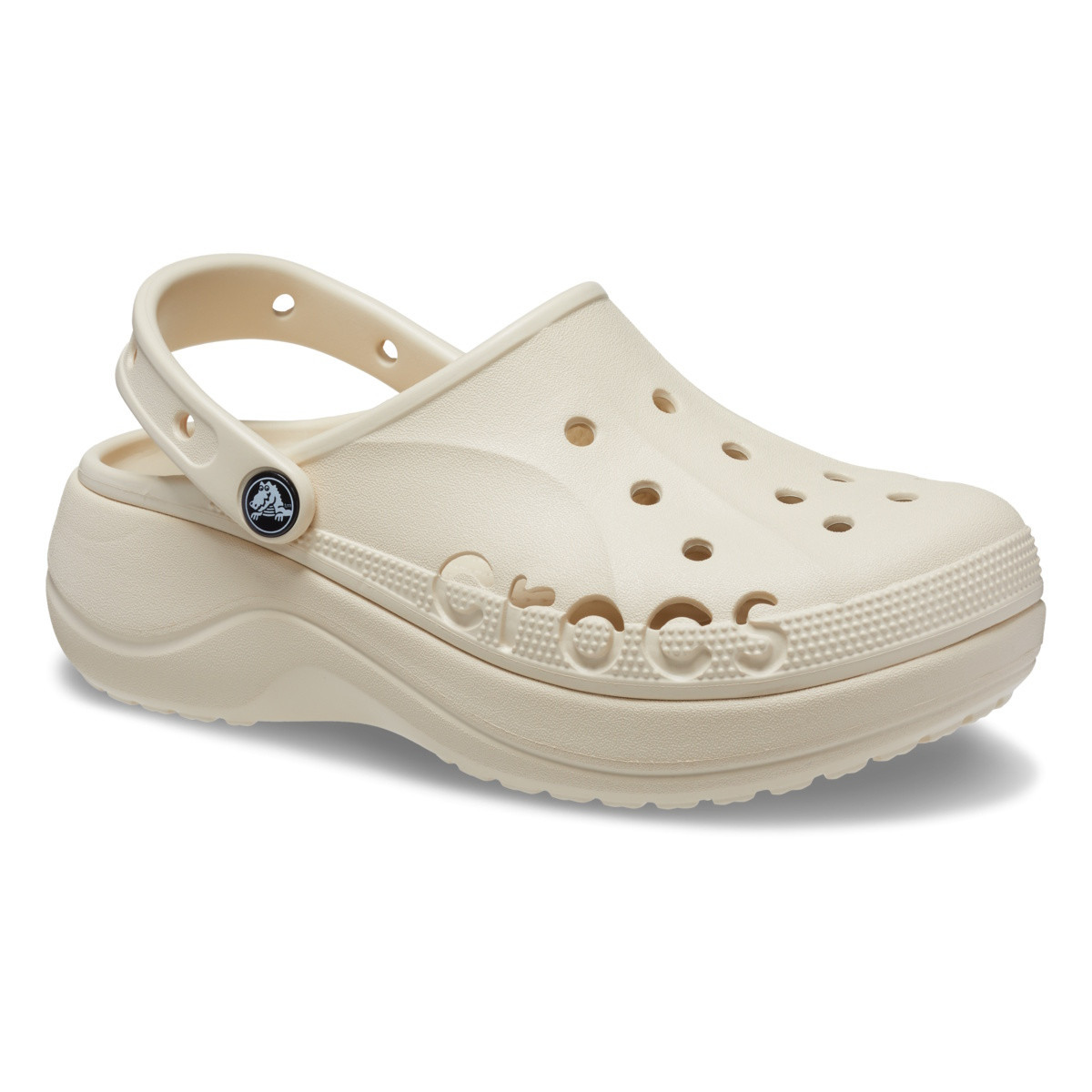 Saboți Crocs Baya Platform Clog Bej - Winter/White - 1 | YEO