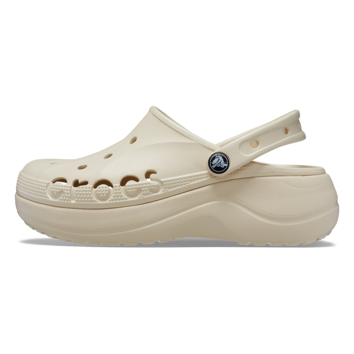 Saboți Crocs Baya Platform Clog Bej - Winter/White - 2 | YEO