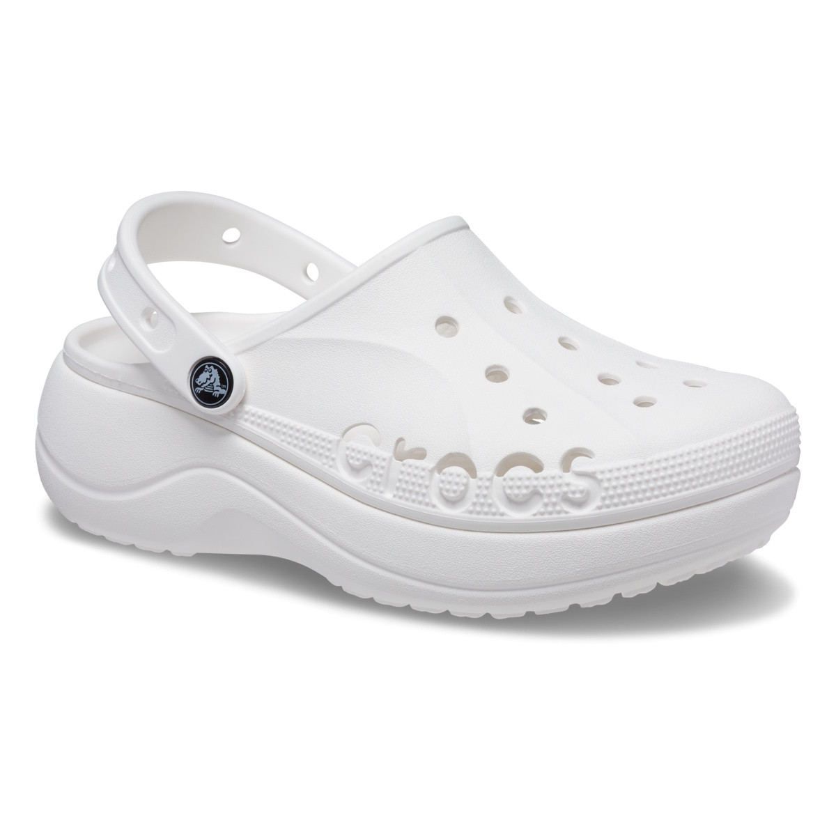 Saboți Crocs Baya Platform Clog Alb - White - 1 | YEO