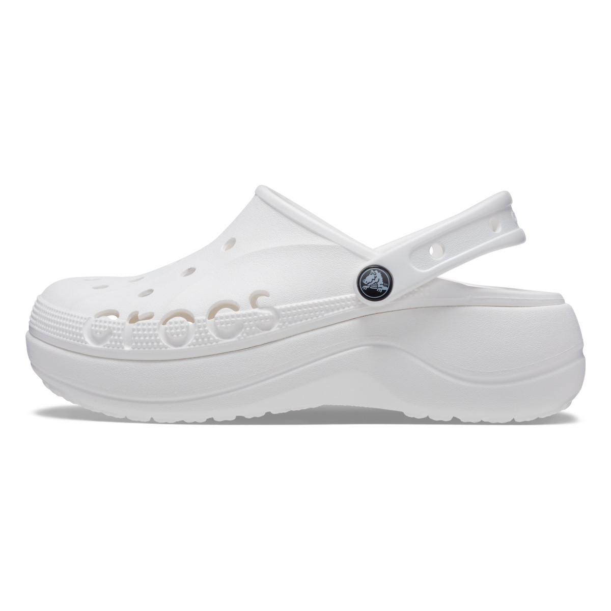 Saboți Crocs Baya Platform Clog Alb - White - 2 | YEO