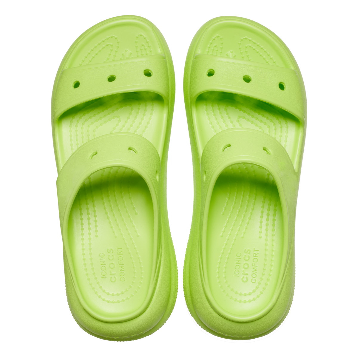 Sandale Crocs Classic Crush Sandal Verde - Limeade - 3 | YEO