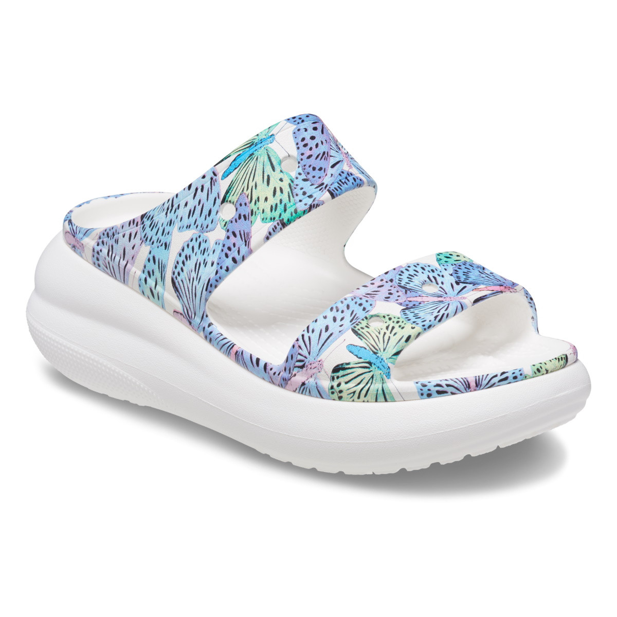 Sandale Crocs Classic Crush Butterfly Sandal Alb - White/Multi - 1 | YEO