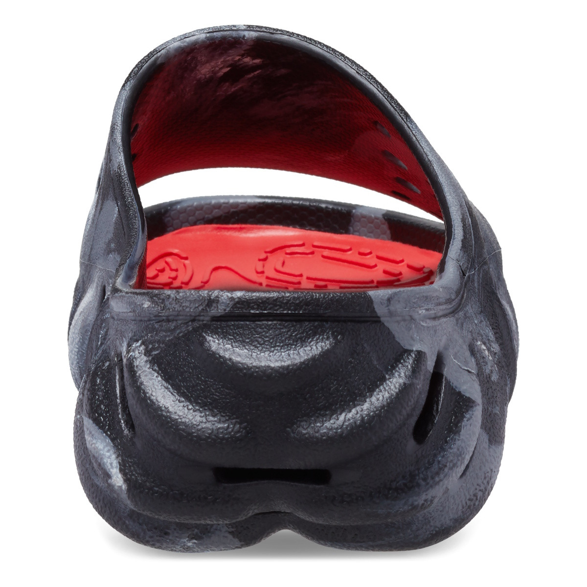 Papuci Crocs Echo Marbled Slide Negru - Black/Flame - 5 | YEO