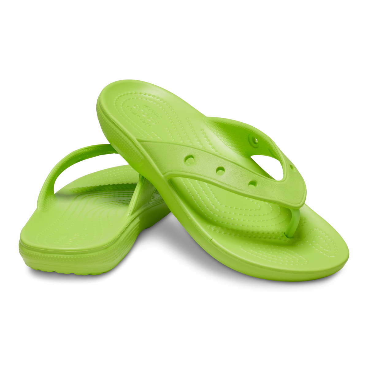 Șlapi Crocs Classic Flip Verde - Limeade - 3 | YEO