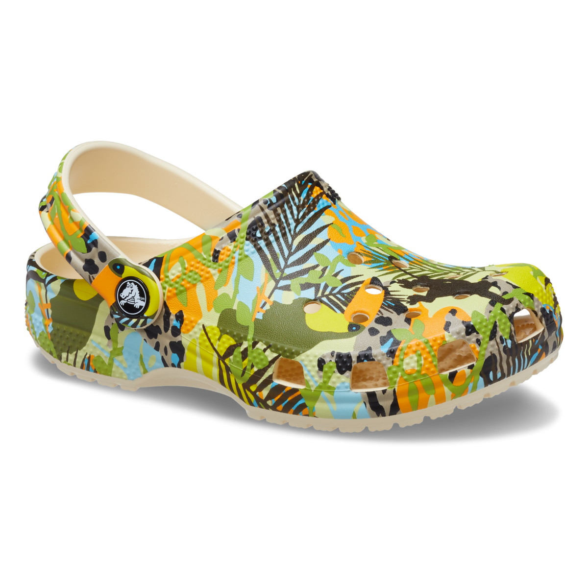 Saboti Crocs Toddler Classic Far Out Clog Bej - Vanilla/Multi - 1 | YEO