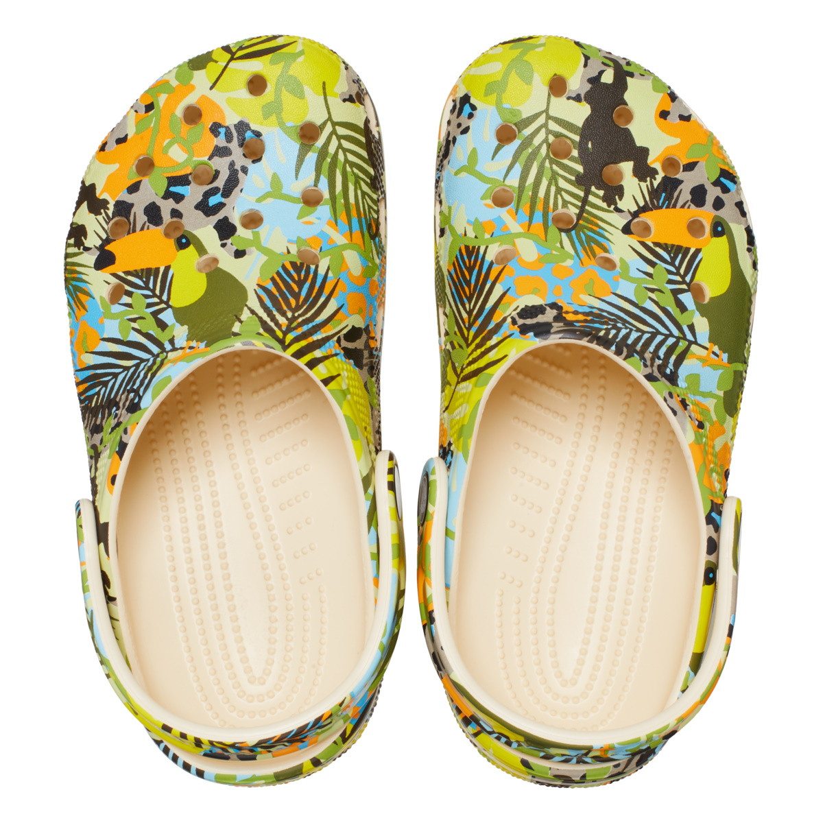 Saboti Crocs Toddler Classic Far Out Clog Bej - Vanilla/Multi - 4 | YEO