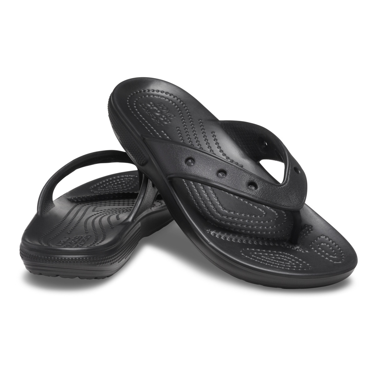 Șlapi Crocs Classic Flip Negru - Black - 3 | YEO
