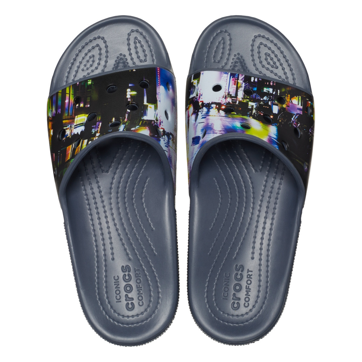 Papuci Crocs Classic Crocs Meta Scape Slide Negru - Black/Multi - 4 | YEO
