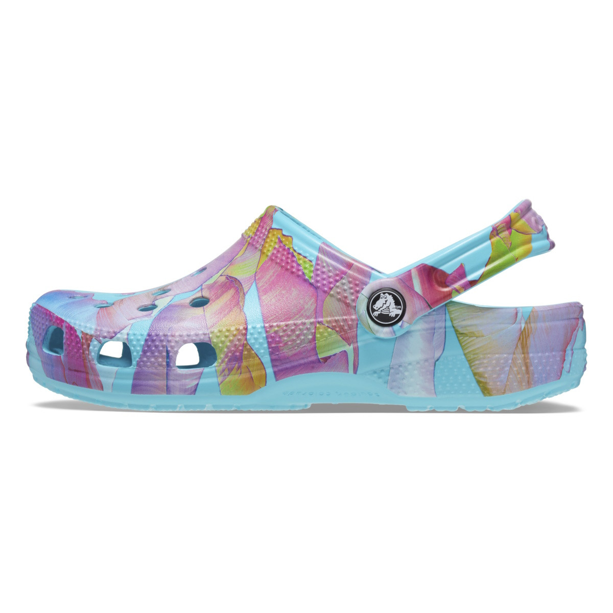 Saboti Crocs Classic Palm Print Clog Albastru deschis - Neptune/Multi - 2 | YEO