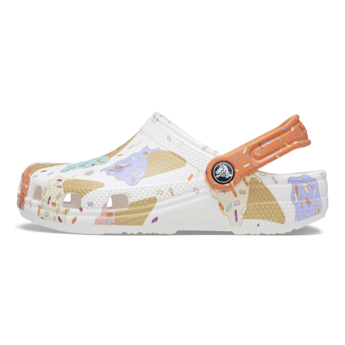 Saboti Crocs Toddler Classic Ice Cream Graphic Clog Alb - White/Multi - 2 | YEO