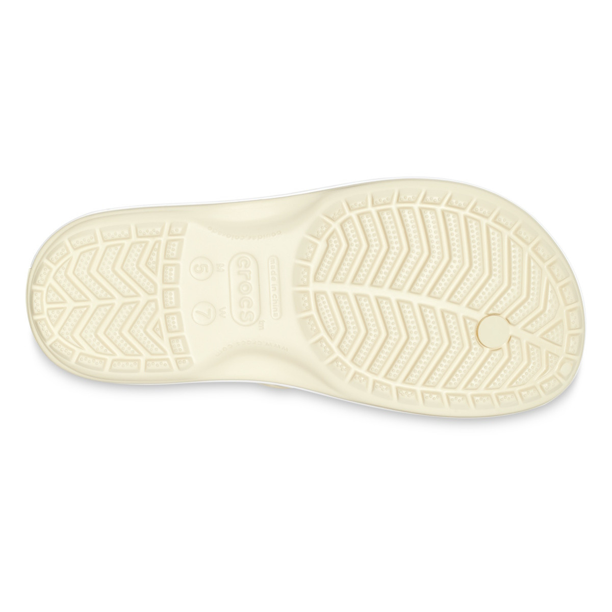 Slapi Crocs Crocband Flip Bej - Bone - 5 | YEO