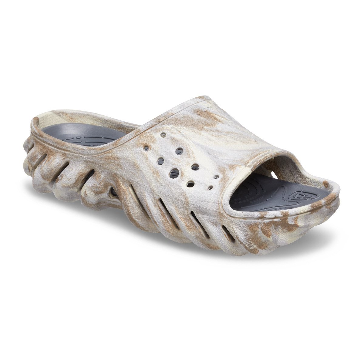 Papuci Crocs Echo Marbled Slide Bej - Bone/Multi - 1 | YEO