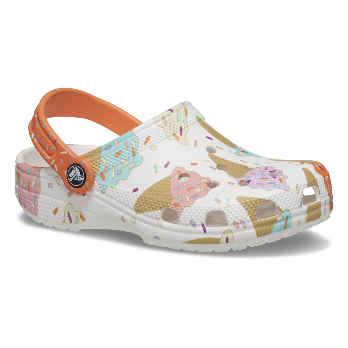 Saboti Crocs Classic Ice Cream Graphic Clog Kids Alb - White/Multi - 1 | YEO
