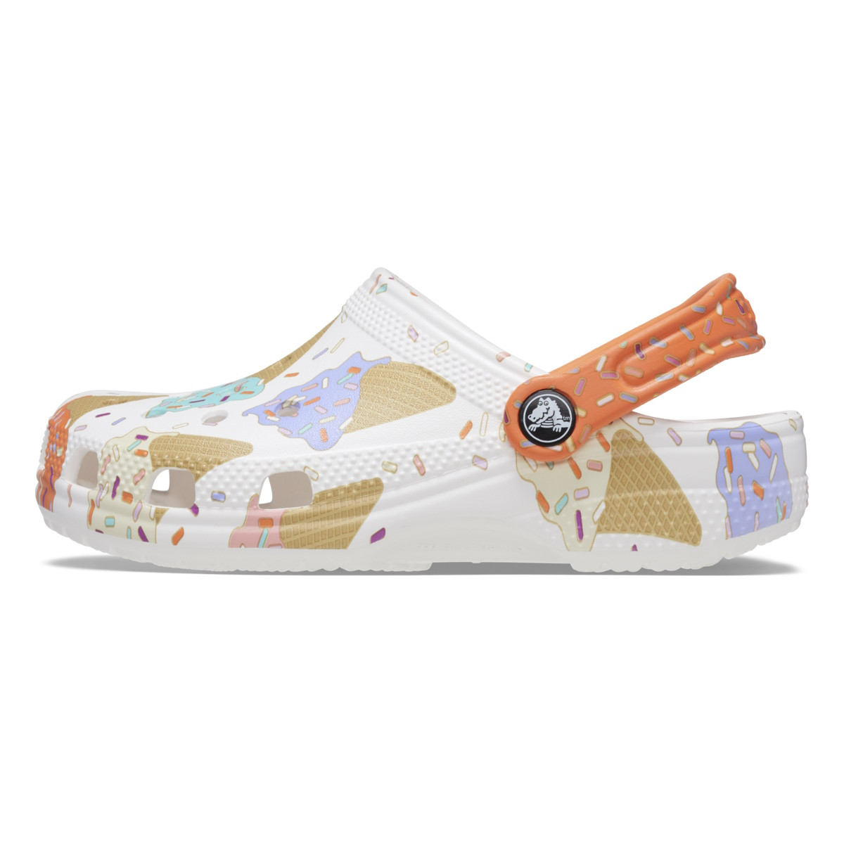 Saboti Crocs Classic Ice Cream Graphic Clog Kids Alb - White/Multi - 2 | YEO