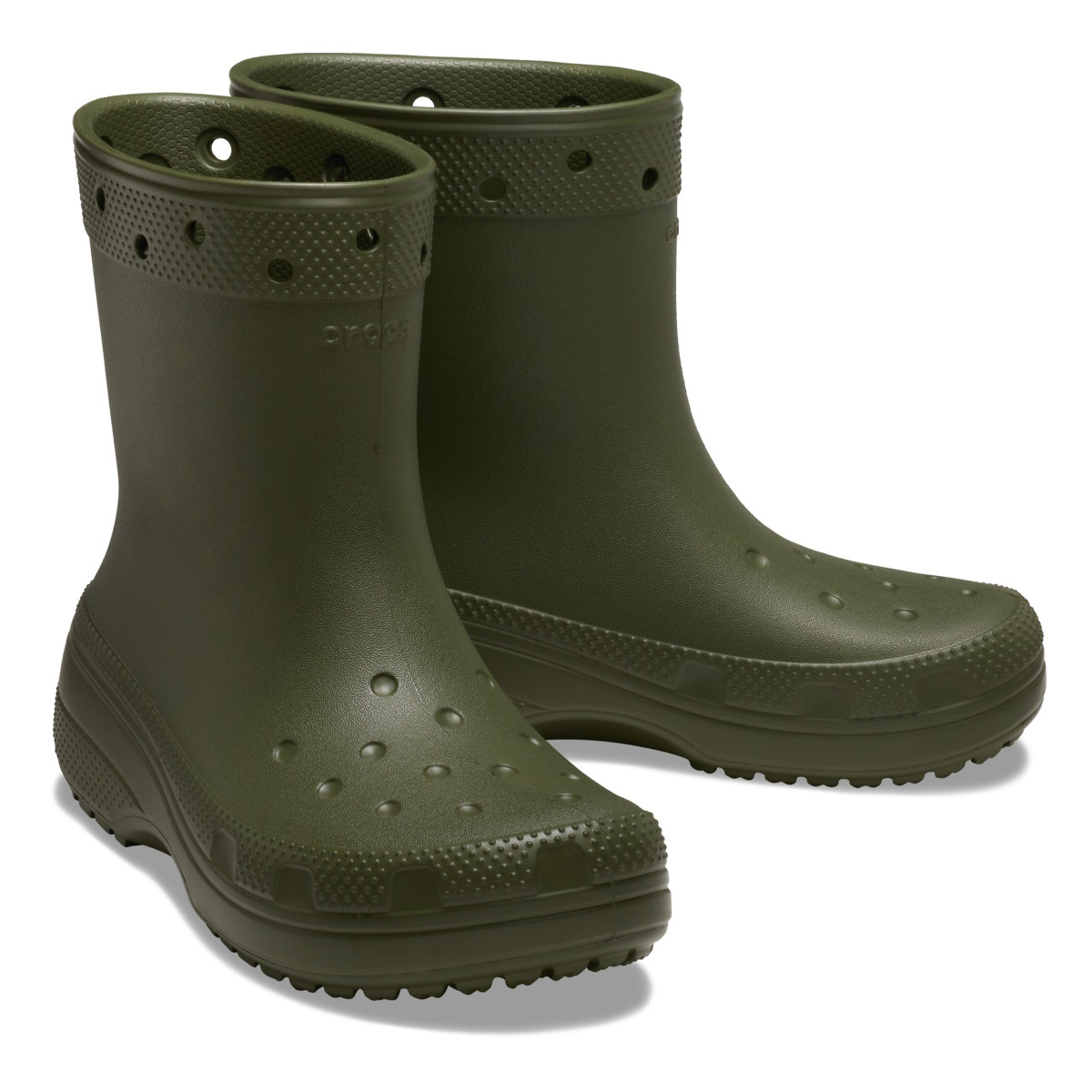 Cizme Crocs Classic Rain Boot Verde - Army Green - 3 | YEO