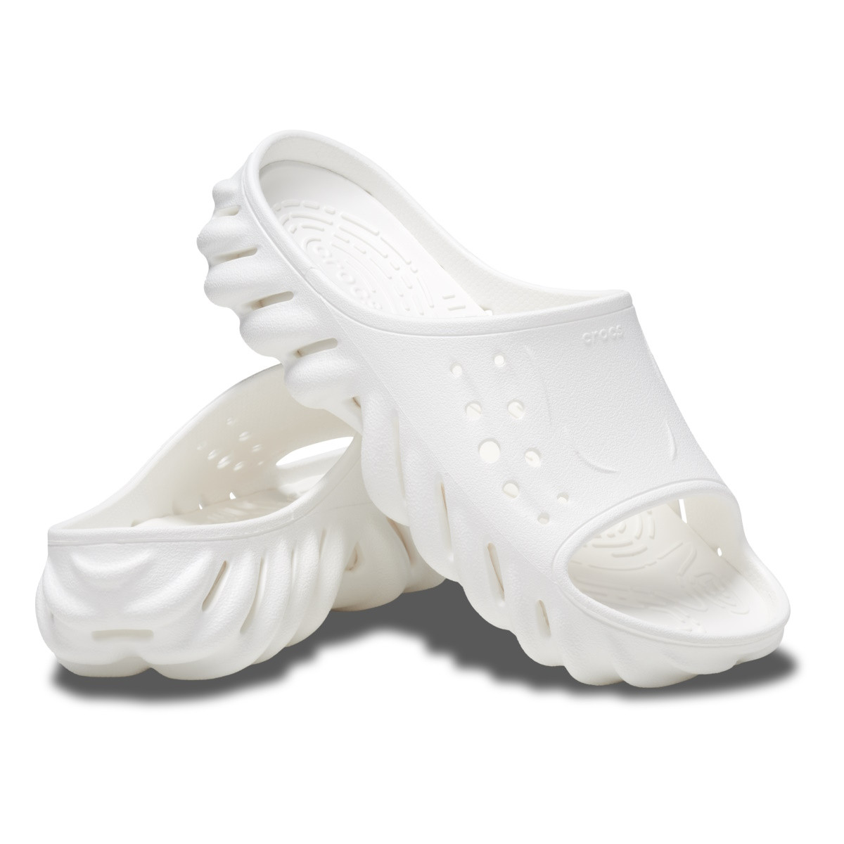 Papuci Crocs Echo Slide Alb - White - 3 | YEO