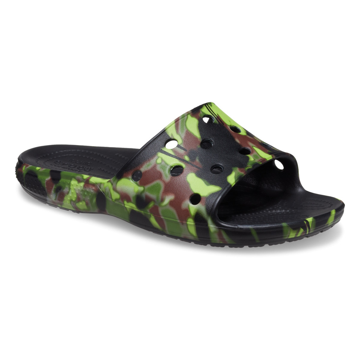Papuci Crocs Classic Spray Camo Slide Negru - Black - 1 | YEO
