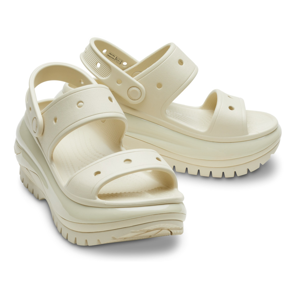 Sandale Crocs Classic Mega Crush Sandal Bej - Bone - 3 | YEO