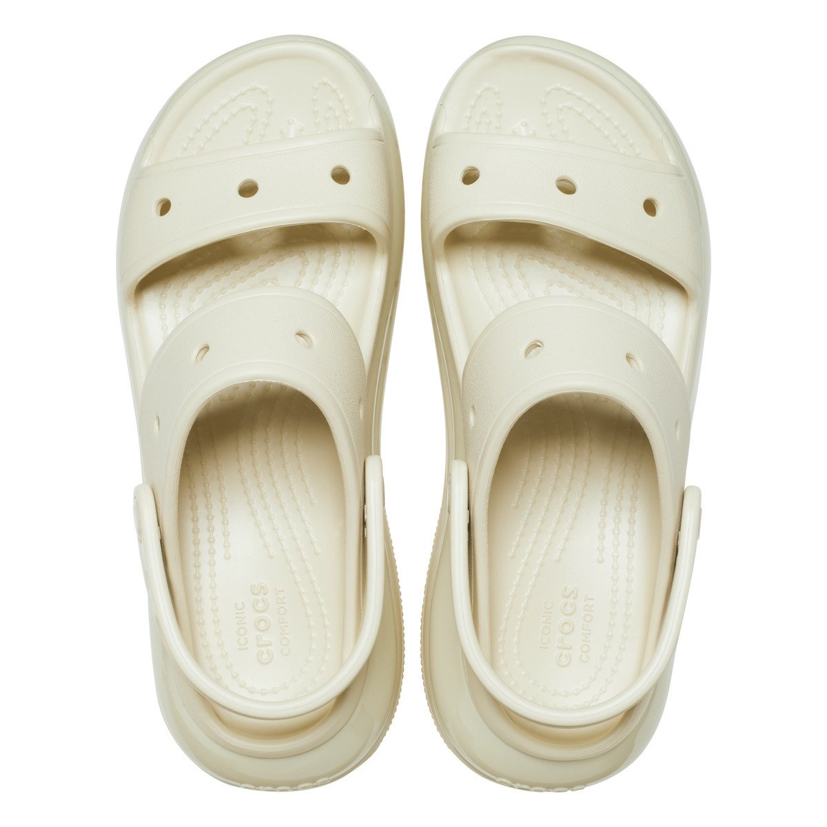 Sandale Crocs Classic Mega Crush Sandal Bej - Bone - 4 | YEO