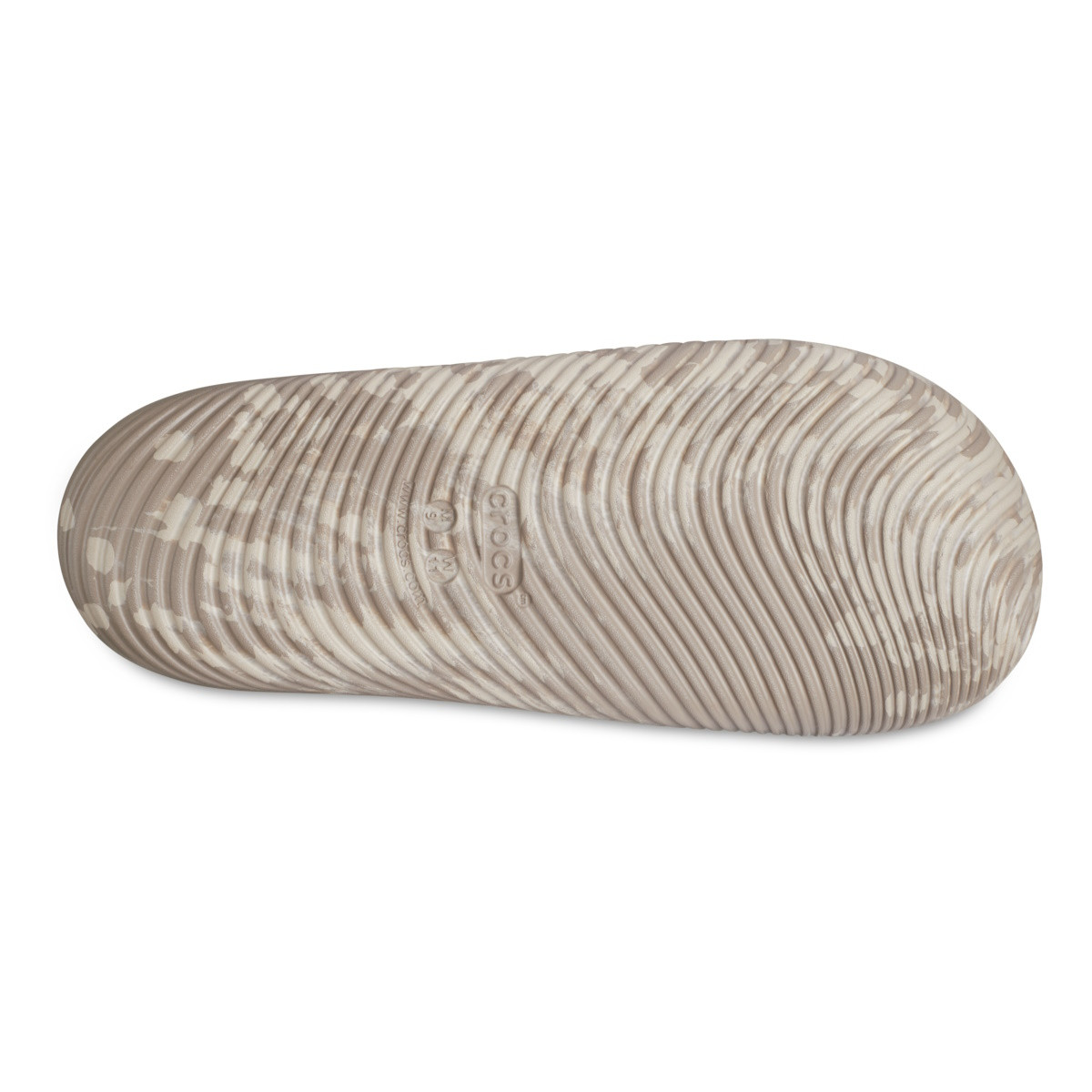 Papuci Crocs Mellow Marbled Slide Bej - Mushroom/Cobblestone