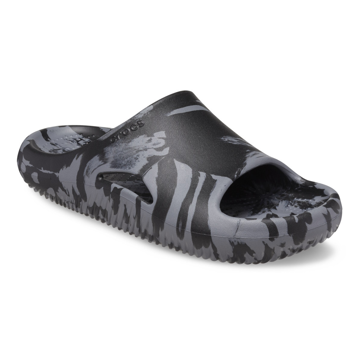 Papuci Crocs Mellow Marbled Slide Negru - Black/Charcoal - 2 | YEO