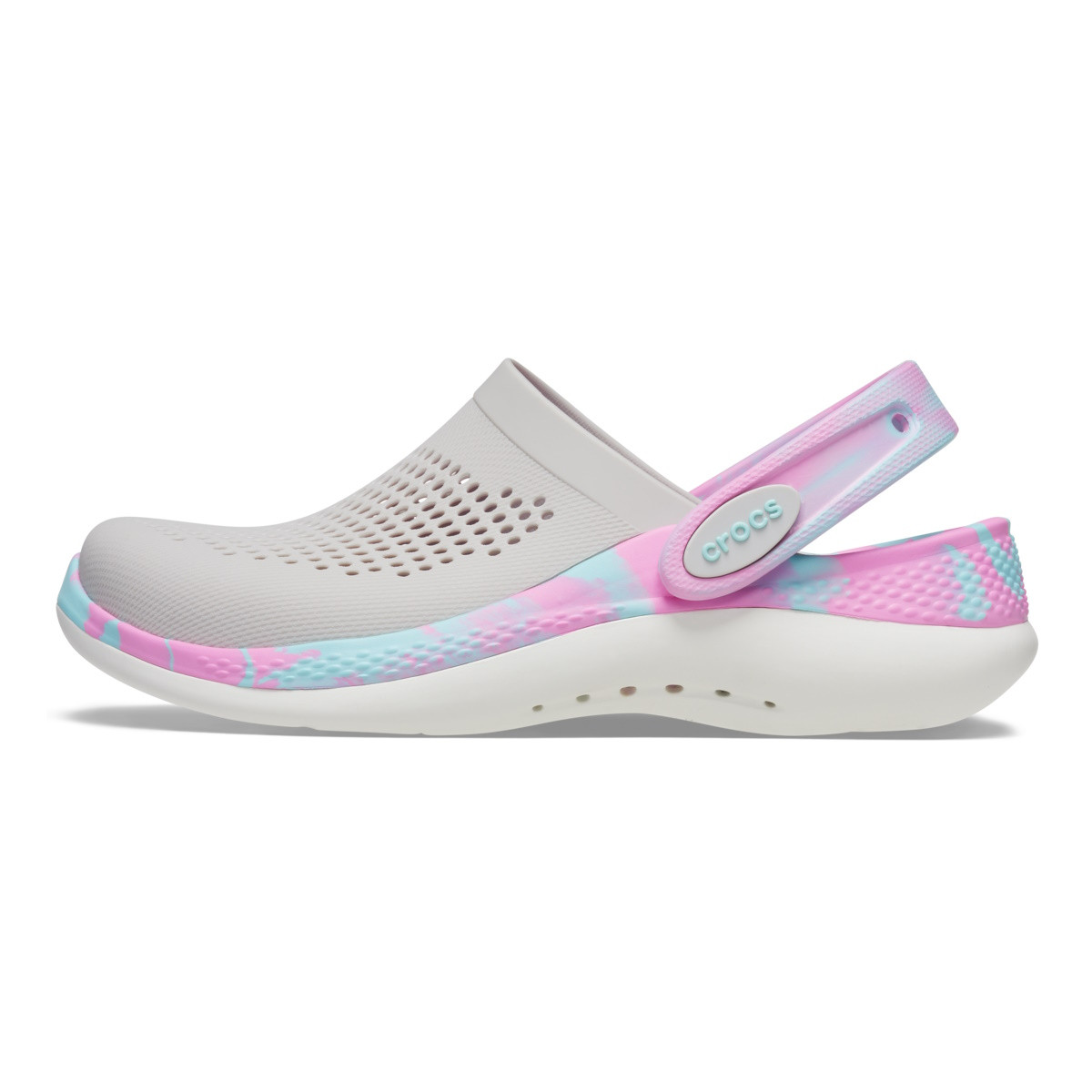 Saboți Crocs LiteRide 360 Marbled Clog Kids Multicolor - Pearl White/Multi - 2 | YEO