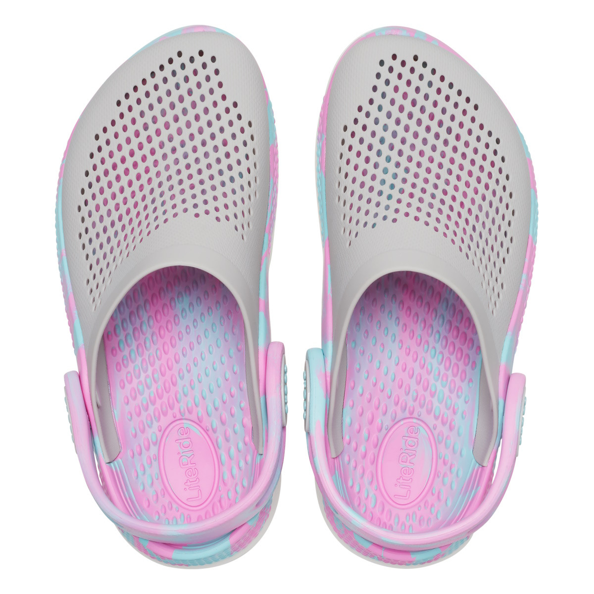 Saboți Crocs LiteRide 360 Marbled Clog Kids Multicolor - Pearl White/Multi - 5 | YEO
