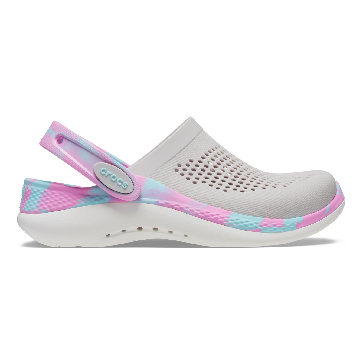 Saboți Crocs LiteRide 360 Marbled Clog Kids Multicolor - Pearl White/Multi