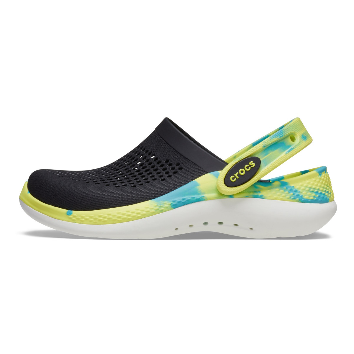Saboți Crocs LiteRide 360 Marbled Clog Kids Negru - Black/Multi - 2 | YEO