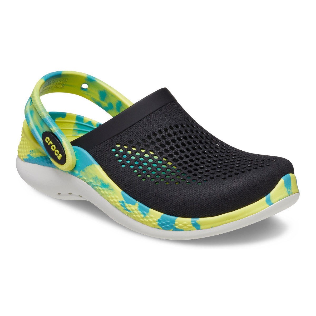 Saboți Crocs LiteRide 360 Marbled Clog Kids Negru - Black/Multi - 1 | YEO