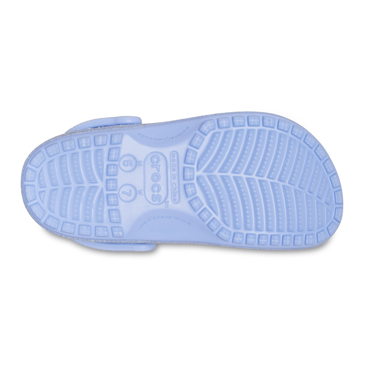 Saboți Crocs Classic Glitter Clog Mov - Moon Jelly