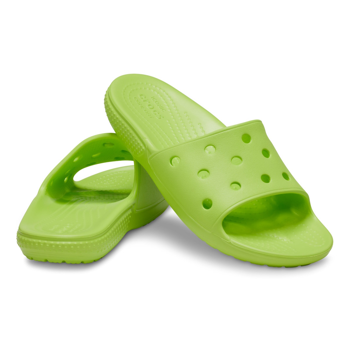 Papuci Kid\'s Classic Crocs Slide Verde - Limeade - 4 | YEO