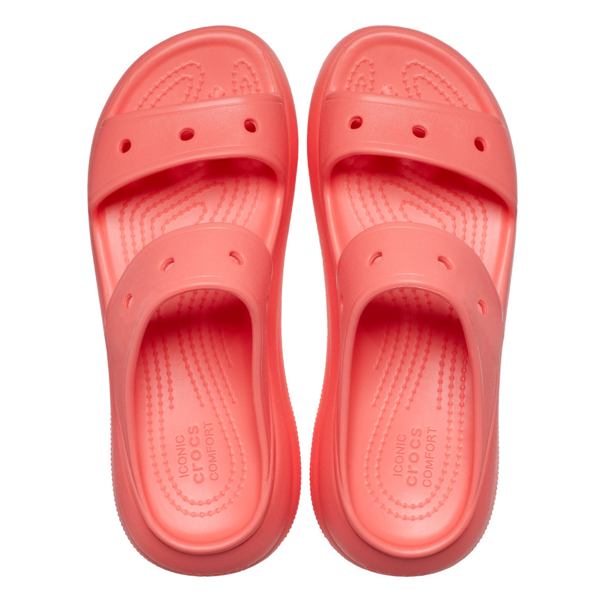 Sandale Crocs Classic Crush Sandal Roz - Neon Watermelon - 4 | YEO