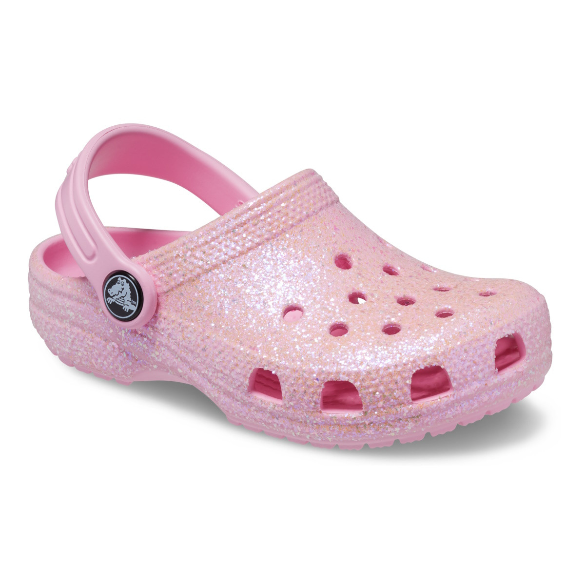 Saboti Crocs Toddler Classic Glitter Clog Roz - Flamingo - 1 | YEO
