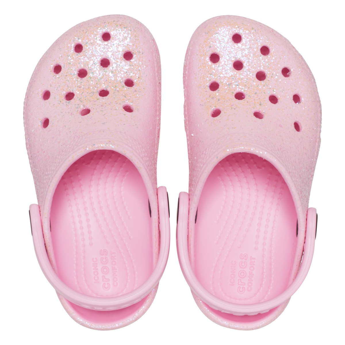Saboti Crocs Toddler Classic Glitter Clog Roz - Flamingo - 4 | YEO