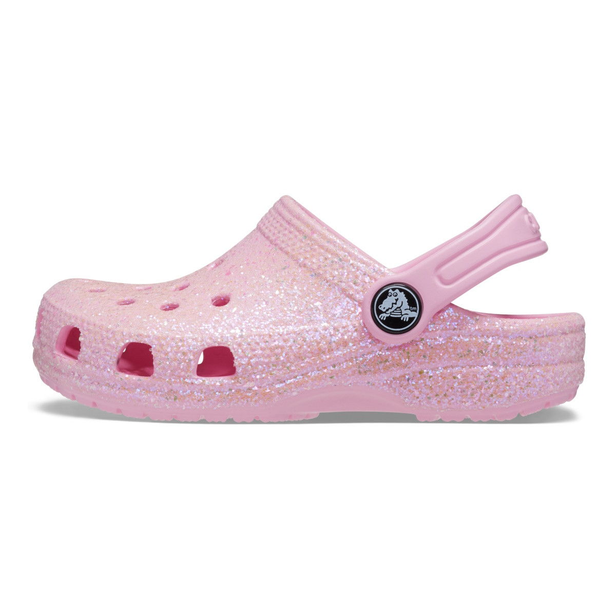 Saboti Crocs Toddler Classic Glitter Clog Roz - Flamingo - 2 | YEO