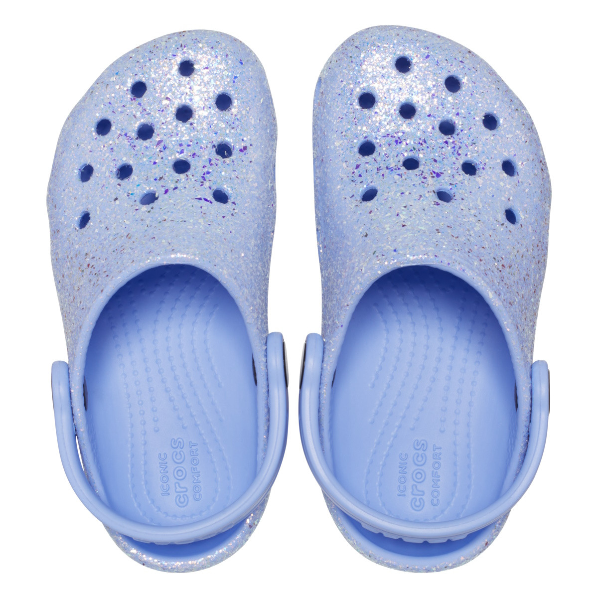 Saboti Crocs Toddler Classic Glitter Clog Mov - Moon Jelly - 4 | YEO