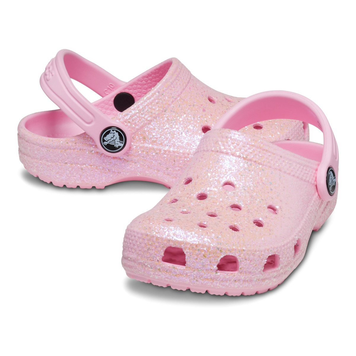 Saboti Crocs Toddler Classic Glitter Clog Roz - Flamingo - 3 | YEO