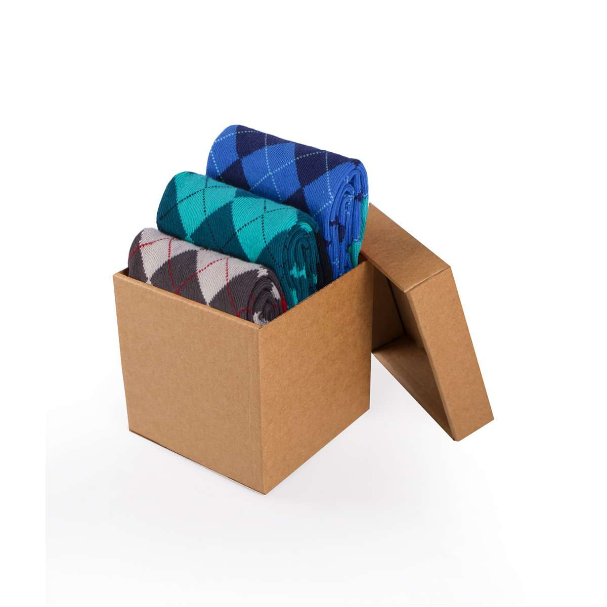 Șosete pirin hill box 3 colour cotton set 3 perechi multicolor - argyle/petrol