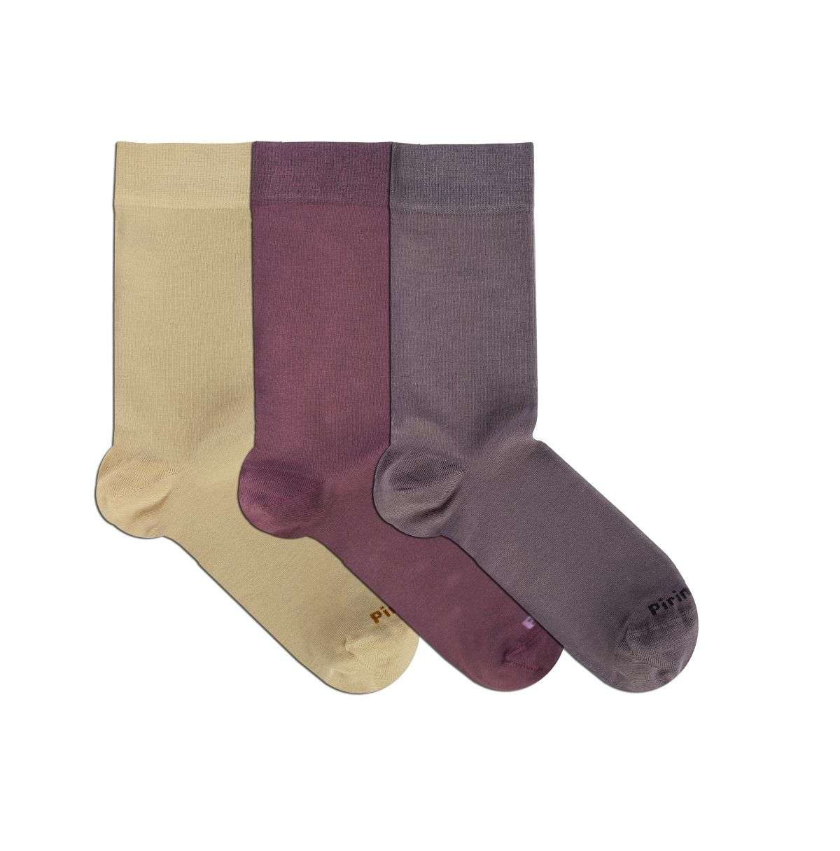 Șosete Pirin Hill Box 3 Fine Bamboo Set 3 perechi Multicolor - Beige - 1 | YEO