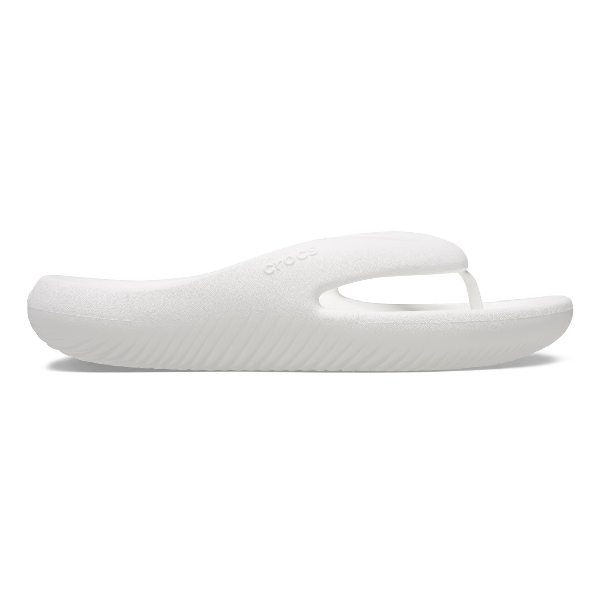 Șlapi Crocs Classic Mellow Flip Alb – White Alb imagine 2022