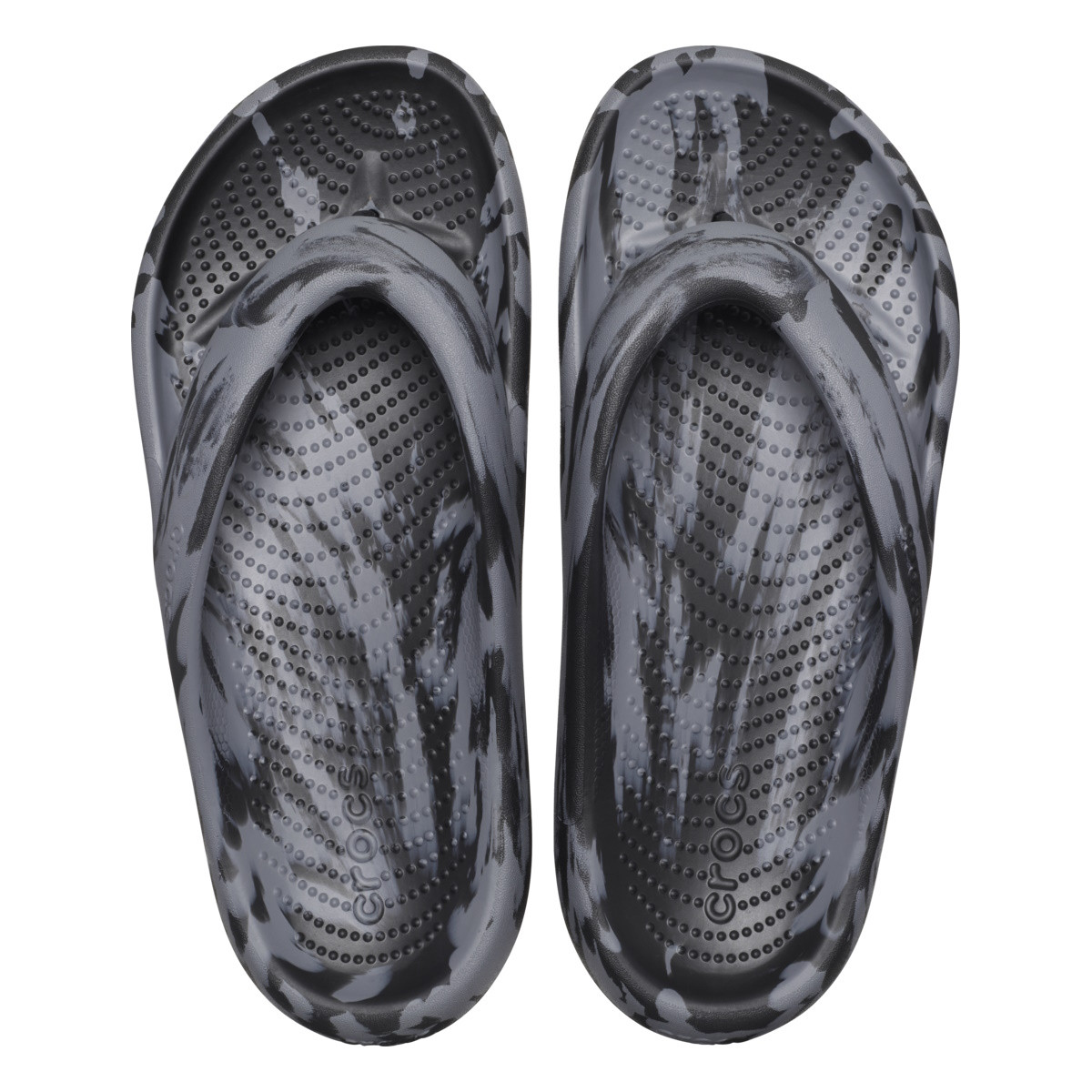 Șlapi Crocs Classic Mellow Marbled Flip Negru - Black/Charcoal - 4 | YEO