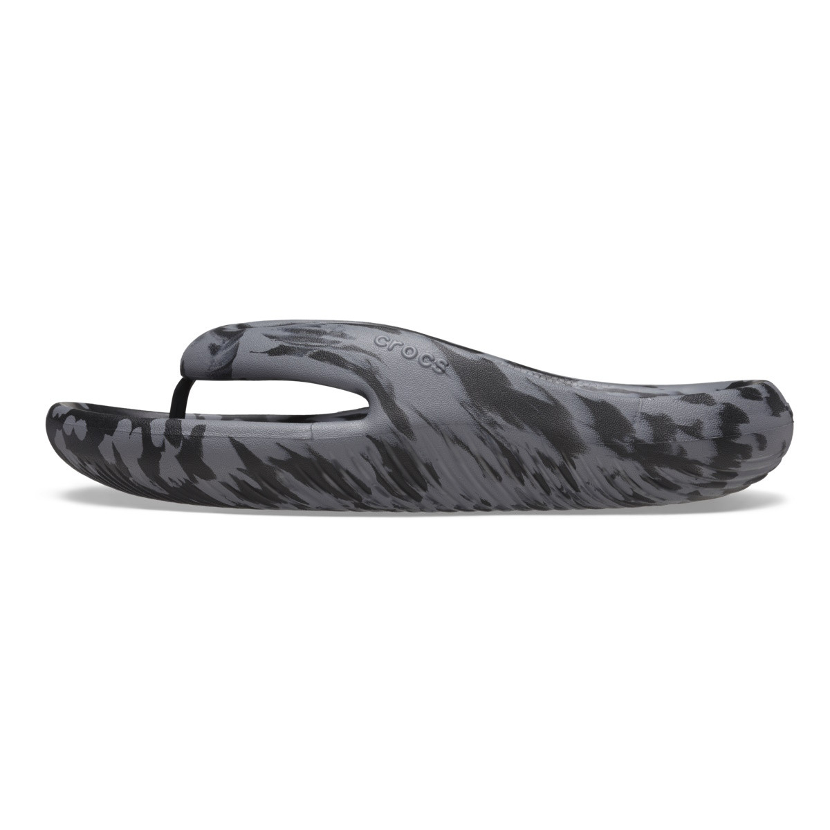 Șlapi Crocs Classic Mellow Marbled Flip Negru - Black/Charcoal - 2 | YEO