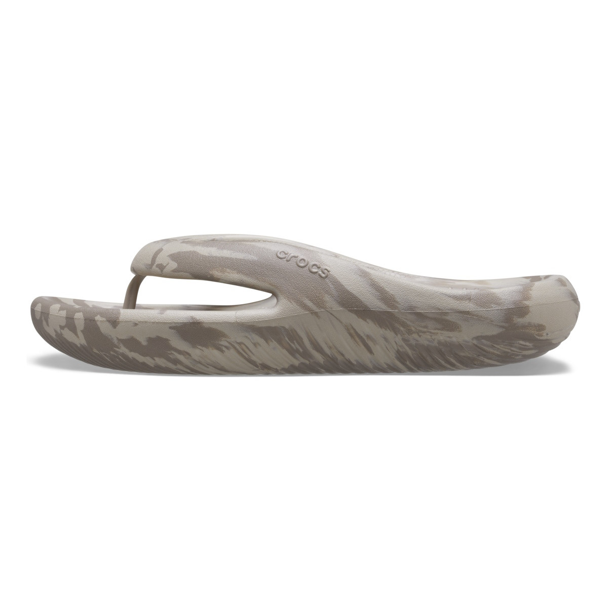 Șlapi Crocs Classic Mellow Marbled Flip Bej - Mushroom/Cobblestone - 2 | YEO