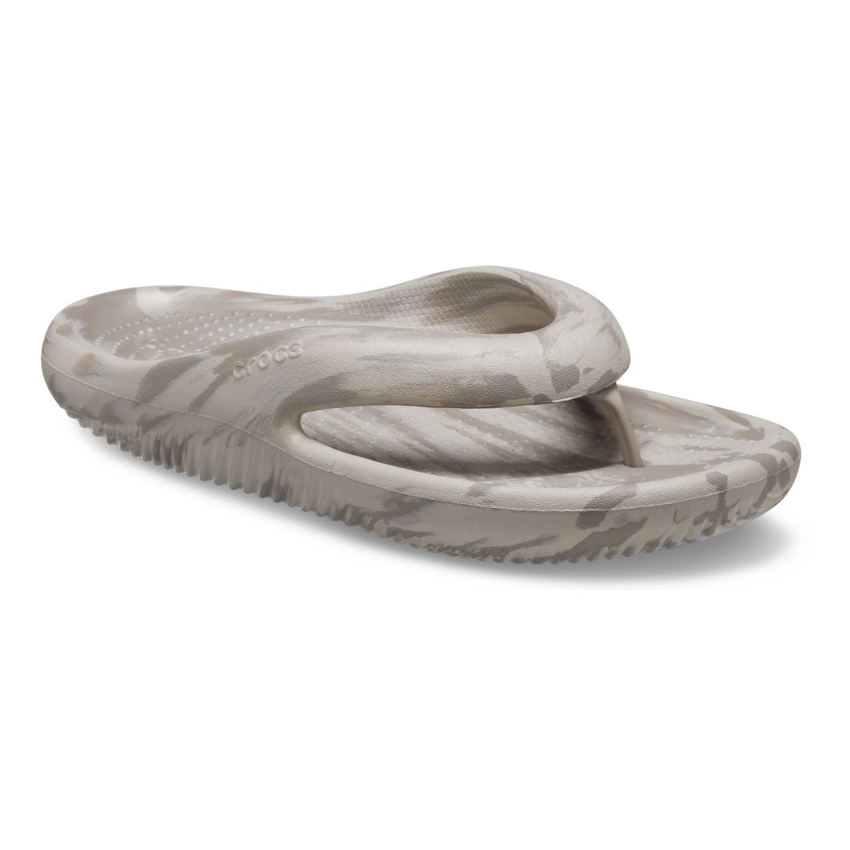 Șlapi Crocs Classic Mellow Marbled Flip Bej - Mushroom/Cobblestone - 1 | YEO